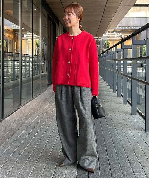 スローブイエナ　ダブルフェイスニットジャケット 一部WEB・店舗限定カラーあり》ダブルフェイスニットジャケット