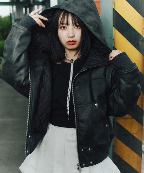 Subciety(サブサエティ)の「Hooded jkt【WOMEN】(その他アウター・レディース・ピンク/ブラック系その他/ブラック・FREE)」の11枚目の写真