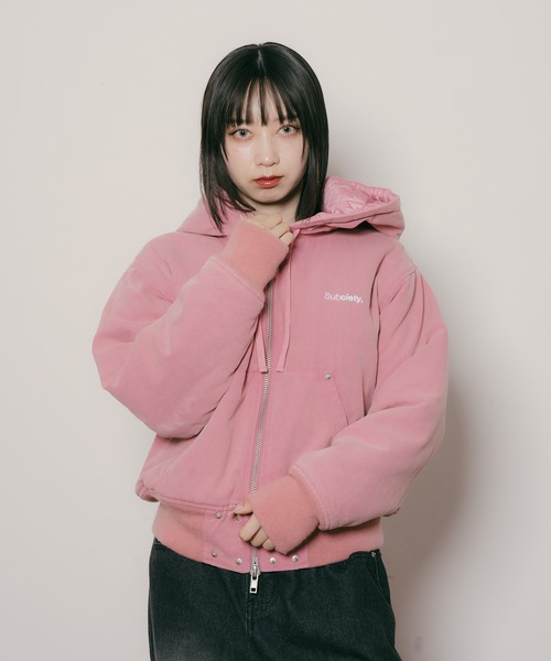 Subciety(サブサエティ)の「Hooded jkt【WOMEN】(その他アウター・レディース・ピンク/ブラック系その他/ブラック・FREE)」の3枚目の写真