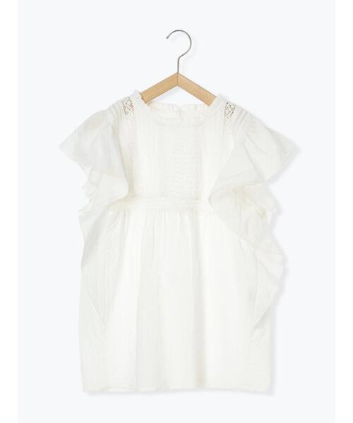 Samansa Mos2 blue（サマンサモスモスブルー）の「【Made in India】フリル袖レースピンタックブラウス（シャツ/ブラウス・レディース・ブラック/オフホワイト/レッド・F）」の15枚目の写真