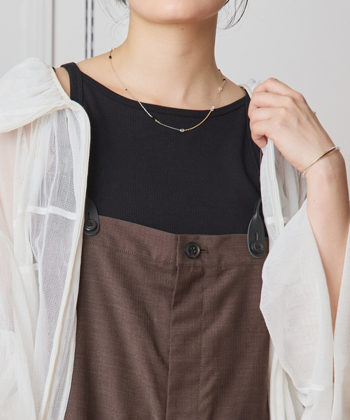 IENA LA BOUCLE（イエナラブークル）の「CAROUSE LAMBRA/ケラウズランブラ ボートキャミソール 251-380（キャミソール・レディース・ブラック/ブラウン/ベージュ・FREE）」の7枚目の写真