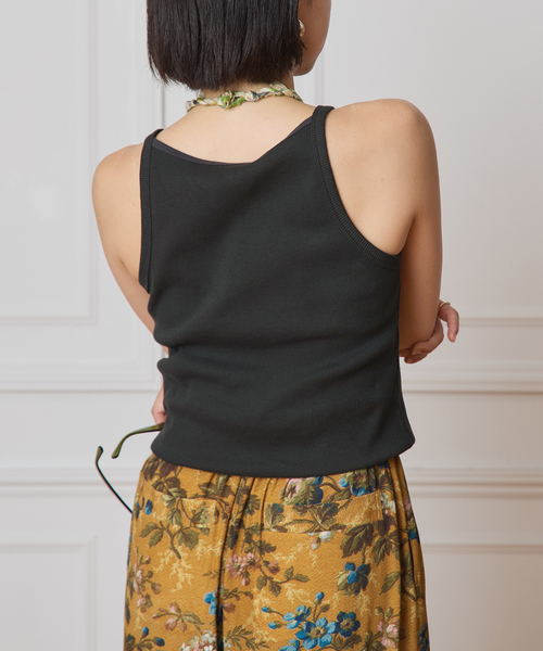 IENA LA BOUCLE（イエナラブークル）の「CAROUSE LAMBRA/ケラウズランブラ ボートキャミソール 251-380（キャミソール・レディース・ブラック/ブラウン/ベージュ・FREE）」の10枚目の写真