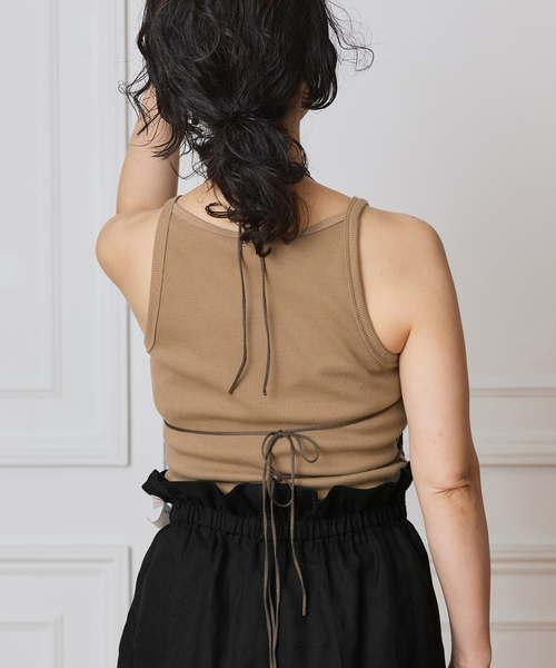IENA LA BOUCLE（イエナラブークル）の「CAROUSE LAMBRA/ケラウズランブラ ボートキャミソール 251-380（キャミソール・レディース・ブラック/ブラウン/ベージュ・FREE）」の16枚目の写真