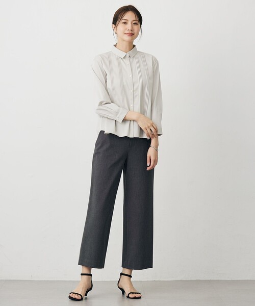 J.PRESS Ladies(J.プレス レディス)の「コンパクトトリコット シャツライク カットソー(Tシャツ/カットソー・レディース・ベージュ系/オレンジ系/ブルー系/ダークブラウン系・SMALL)」の19枚目の写真