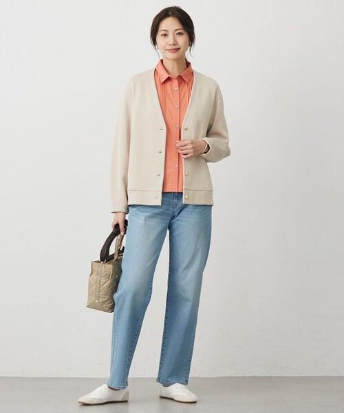 J.PRESS Ladies(J.プレス レディス)の「コンパクトトリコット シャツライク カットソー(Tシャツ/カットソー・レディース・ベージュ系/オレンジ系/ブルー系/ダークブラウン系・SMALL)」の17枚目の写真