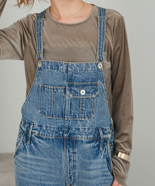 Spick & Span（スピックアンドスパン）の「upper hights/アッパーハイツ THE LEO（サロペット/オーバーオール・レディース・ブルー・MEDIUM）」の5枚目の写真