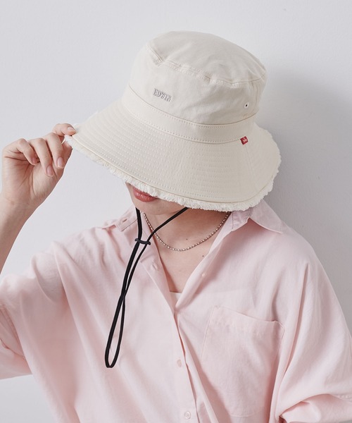 HAT MIKKE(ハットミッケ)の「EDWINフリンジアドベンチャーハット(ハット・レディース・キナリ/ベージュ/ネイビー/ブラック/カーキ/グレー・フリー)」の16枚目の写真