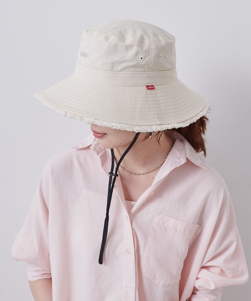 HAT MIKKE(ハットミッケ)の「EDWINフリンジアドベンチャーハット(ハット・レディース・キナリ/ベージュ/ネイビー/ブラック/カーキ/グレー・フリー)」の17枚目の写真