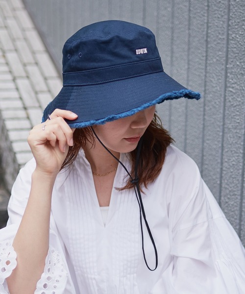 HAT MIKKE(ハットミッケ)の「EDWINフリンジアドベンチャーハット(ハット・レディース・キナリ/ベージュ/ネイビー/ブラック/カーキ/グレー・フリー)」の21枚目の写真