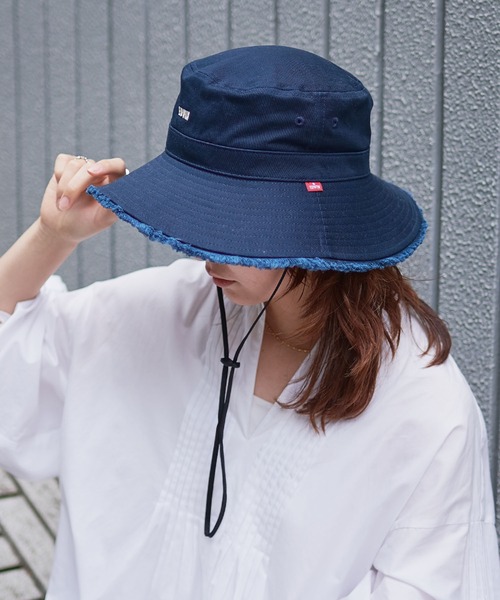 HAT MIKKE(ハットミッケ)の「EDWINフリンジアドベンチャーハット(ハット・レディース・キナリ/ベージュ/ネイビー/ブラック/カーキ/グレー・フリー)」の22枚目の写真