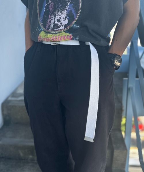 Dickies（ディッキーズ）の「Dickies　GIベルト ガチャベルト 無地（ベルト・メンズ・ブラック/ホワイト/ベージュ/ネイビー/グリーン系/レッド/イエロー・FREE）」の2枚目の写真