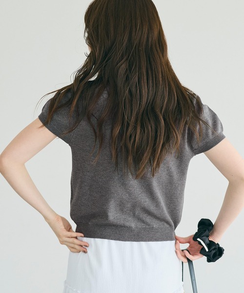 coca(coca)(コカ)の「\再入荷/金ボタンニットトップス(ニット/セーター・レディース・グレー/ブラック/アイボリー/その他1/カーキ・S/L/M)」の8枚目の写真