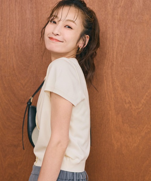 coca(coca)(コカ)の「\再入荷/金ボタンニットトップス(ニット/セーター・レディース・グレー/ブラック/アイボリー/その他1/カーキ・S/L/M)」の15枚目の写真