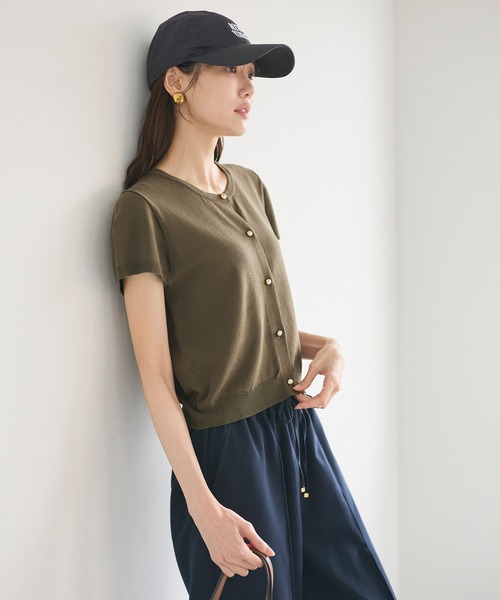coca(coca)(コカ)の「\再入荷/金ボタンニットトップス(ニット/セーター・レディース・グレー/ブラック/アイボリー/その他1/カーキ・S/L/M)」の21枚目の写真