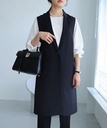 7BS1 スパンコール　ロングジレ　ベスト　バブル　古着used 楽天市場】ジレ レディース ロングジレ シフォンベスト ロング