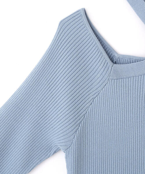 【極美品】HOLIDAY✳︎ラッセルボーダービッグトップス セール】◇ホルターネックニットトップス（ニット/セーター