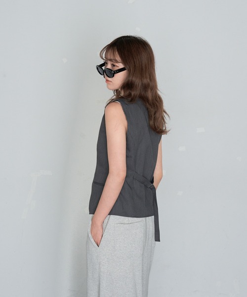 RAY CASSIN（レイカズン）の「スーツベスト（ベスト・レディース・グレー/ブラック系その他2・FREE）」の4枚目の写真