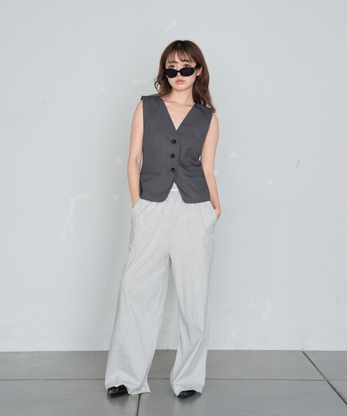 RAY CASSIN（レイカズン）の「スーツベスト（ベスト・レディース・グレー/ブラック系その他2・FREE）」の6枚目の写真