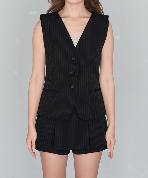 RAY CASSIN（レイカズン）の「スーツベスト（ベスト・レディース・グレー/ブラック系その他2・FREE）」の17枚目の写真