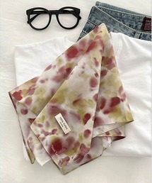 BARELY BLUE（ベアリーブルー）の「【 BARELY BLUE / ベアリーブルー 】 タイダイ デザイン コットン スカーフ / ユニセックス（バンダナ/スカーフ）」