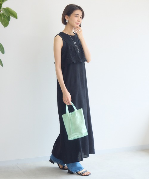 KATHARINE ROSS(キャサリンロス)の「【KATHARINE ROSS】コード刺繍使いキャミワンピース(ワンピース・レディース・ピンク/ブラック/アイボリー・MEDIUM)」の7枚目の写真