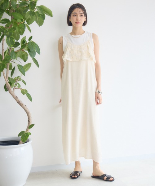 KATHARINE ROSS(キャサリンロス)の「【KATHARINE ROSS】コード刺繍使いキャミワンピース(ワンピース・レディース・ピンク/ブラック/アイボリー・MEDIUM)」の16枚目の写真