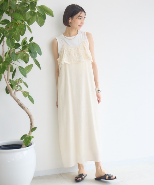KATHARINE ROSS(キャサリンロス)の「【KATHARINE ROSS】コード刺繍使いキャミワンピース(ワンピース・レディース・ピンク/ブラック/アイボリー・MEDIUM)」の17枚目の写真