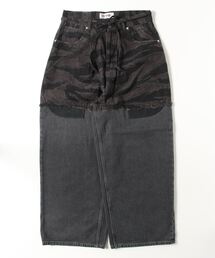 LAYERED ARMY DENIM PANTS