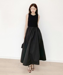 セール】タフタチュールベストセットドレス / taffeta tulle vest set