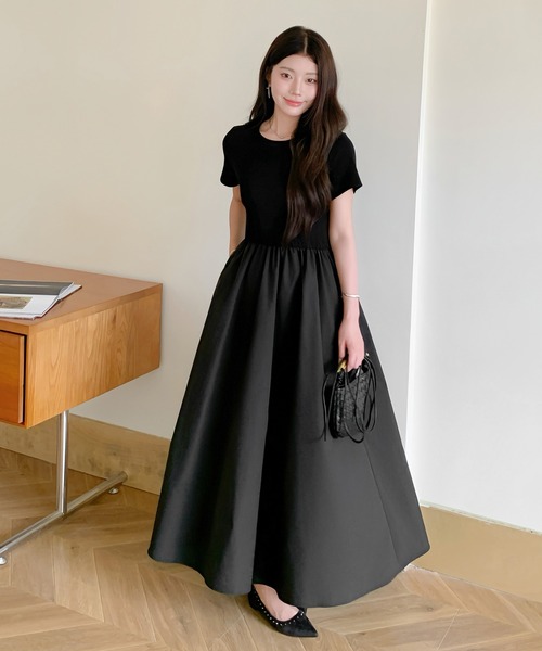 by LEGNA(バイレグナ)の「【選べる2タイプ】撥水加工ドッキングワンピース 半袖/ノースリーブ(ワンピース・レディース・ホワイト/ブラック系1/ブラック×ホワイト/ブラック系2/ブラック/ホワイト系1/ベージュ/ダークブラウン/ベージュ系/ブラウン系/ホワイト系その他2/ホワイト系その他・LARGE/MEDIUM)」の17枚目の写真