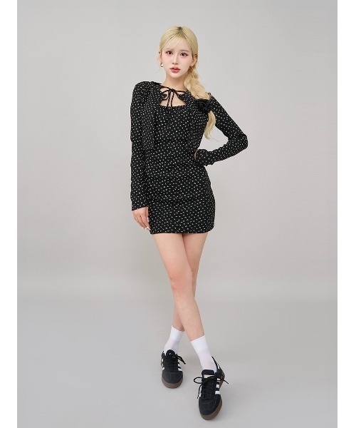 Darich フロントオープンフローラルミニワンピース フロントオープンフローラルミニワンピース（ワンピース