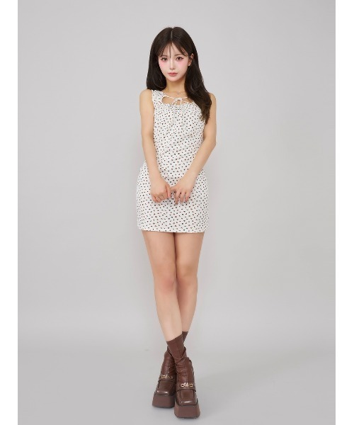 早い者勝ち！限定値下げdarich フロントオープンフローラルミニワンピース フロントオープンフローラルミニワンピース（ワンピース