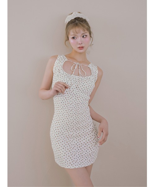 Darich フロントオープンフローラルミニワンピース フロントオープンフローラルミニワンピース（ワンピース