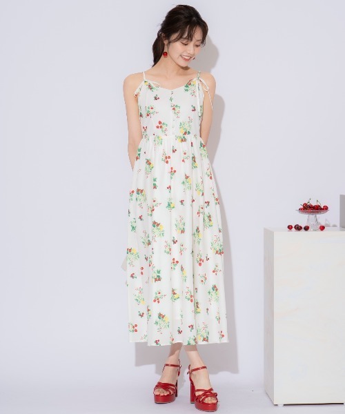WILLSELECTION（ウィルセレクション）の「フルーツプリントキャミワンピース（ワンピース・レディース・オフホワイト/ネイビー・FREE）」の20枚目の写真