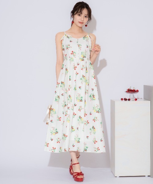 WILLSELECTION（ウィルセレクション）の「フルーツプリントキャミワンピース（ワンピース・レディース・オフホワイト/ネイビー・FREE）」の22枚目の写真