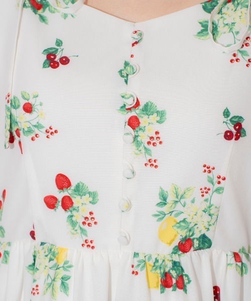 WILLSELECTION（ウィルセレクション）の「フルーツプリントキャミワンピース（ワンピース・レディース・オフホワイト/ネイビー・FREE）」の16枚目の写真