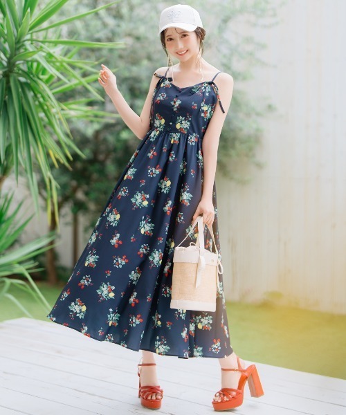 WILLSELECTION（ウィルセレクション）の「フルーツプリントキャミワンピース（ワンピース・レディース・オフホワイト/ネイビー・FREE）」の18枚目の写真