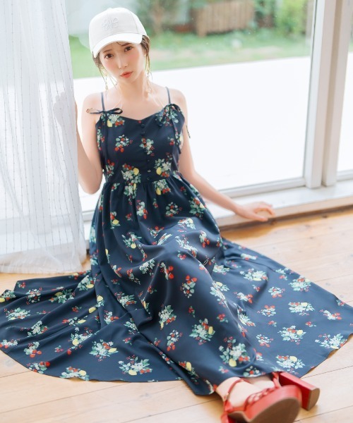 WILLSELECTION（ウィルセレクション）の「フルーツプリントキャミワンピース（ワンピース・レディース・オフホワイト/ネイビー・FREE）」の19枚目の写真