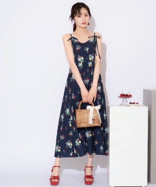 WILLSELECTION（ウィルセレクション）の「フルーツプリントキャミワンピース（ワンピース・レディース・オフホワイト/ネイビー・FREE）」の9枚目の写真