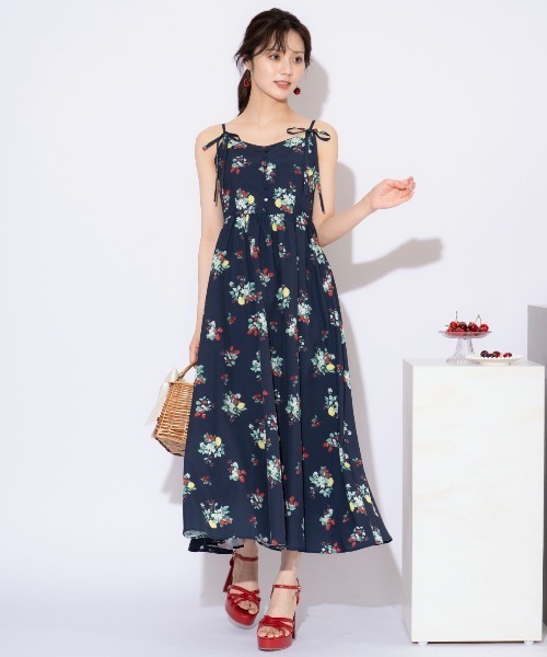 WILLSELECTION（ウィルセレクション）の「フルーツプリントキャミワンピース（ワンピース・レディース・オフホワイト/ネイビー・FREE）」の10枚目の写真