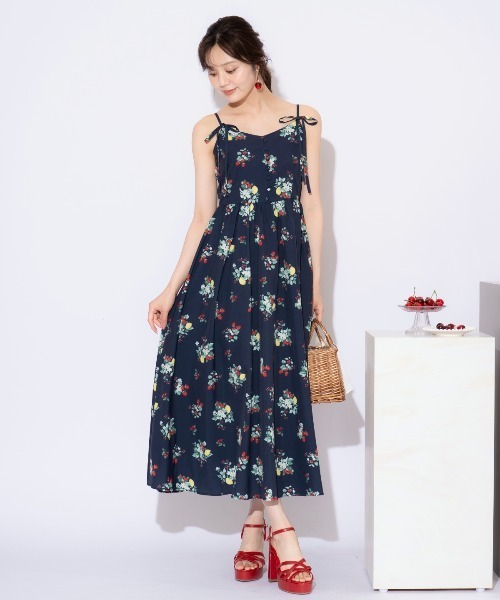 WILLSELECTION（ウィルセレクション）の「フルーツプリントキャミワンピース（ワンピース・レディース・オフホワイト/ネイビー・FREE）」の8枚目の写真