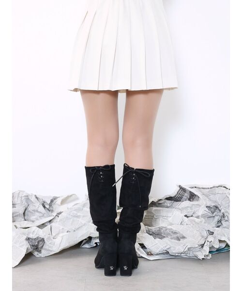 EATME(イートミー)の「BACKレースアップロングブーツ(ブーツ・レディース・ブラック/その他1/ブラウン・S/L/M)」の4枚目の写真