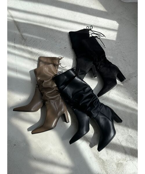 EATME(イートミー)の「BACKレースアップロングブーツ(ブーツ・レディース・ブラック/その他1/ブラウン・S/L/M)」の13枚目の写真