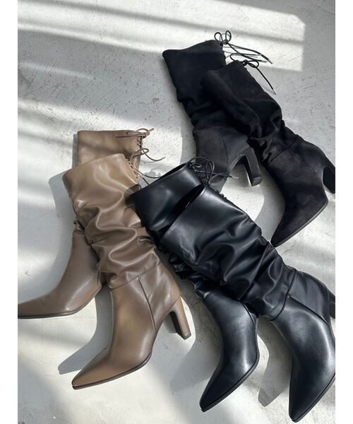 EATME(イートミー)の「BACKレースアップロングブーツ(ブーツ・レディース・ブラック/その他1/ブラウン・S/L/M)」の15枚目の写真