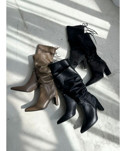EATME(イートミー)の「BACKレースアップロングブーツ(ブーツ・レディース・ブラック/その他1/ブラウン・S/L/M)」の17枚目の写真