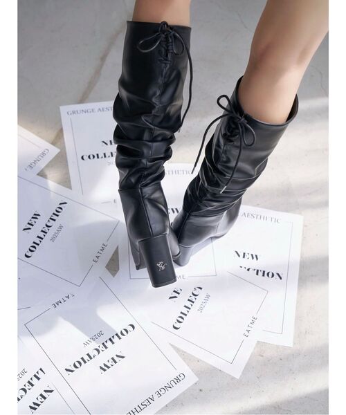 EATME(イートミー)の「BACKレースアップロングブーツ(ブーツ・レディース・ブラック/その他1/ブラウン・S/L/M)」の22枚目の写真