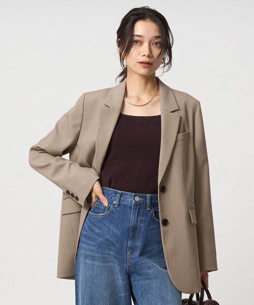 セール】ツイル テーラード 2ボタン ジャケット（テーラードジャケット