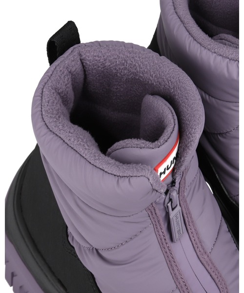 HUNTER(ハンター)の「ユニセックス イントレピッド ワンダラー アンクル ジップ スノー ブーツ(ブーツ・レディース・オフホワイト/ブラック×パープル・UK5/UK4/UK3/UK9/UK8/UK7/UK6)」の9枚目の写真