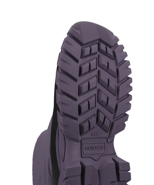 HUNTER(ハンター)の「ユニセックス イントレピッド ワンダラー アンクル ジップ スノー ブーツ(ブーツ・レディース・オフホワイト/ブラック×パープル・UK5/UK4/UK3/UK9/UK8/UK7/UK6)」の10枚目の写真