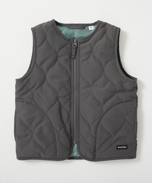 devirock（デビロック）の「洗える 中綿 インナーキルトベスト（ダウンベスト・キッズ・チャコール/ブラック/カーキ・100cm/110cm/120cm/130cm/140cm/150cm/160cm）」の18枚目の写真
